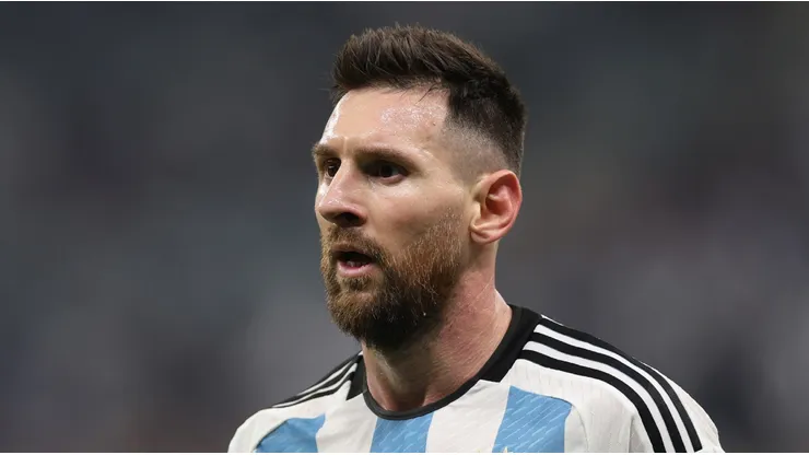Lionel Messi with Argentina at the Qatar 2022 World Cup