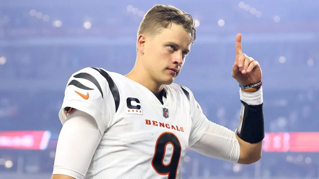 Joe Burrow before a game with the Bengals.