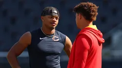 Justin Fields and Patrick Mahomes