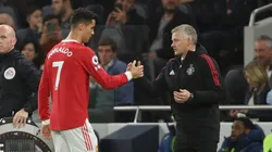 Cristiano Ronaldo and Ole Gunnar Solskjaer