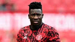 Andre Onana warming up.