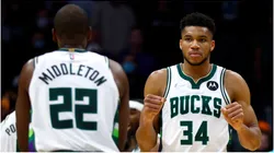 Giannis Antetokounmpo and Khris Middleton