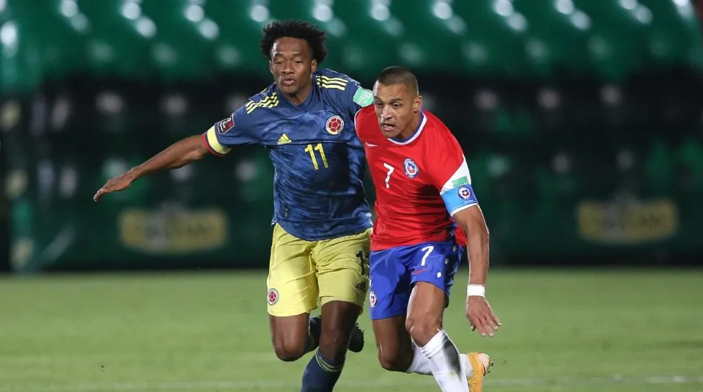Juan Guillermo Cuadrado against Alexis Sanchez