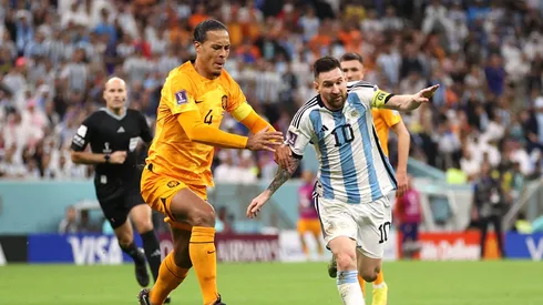 Virgil van Dijk and Lionel Messi