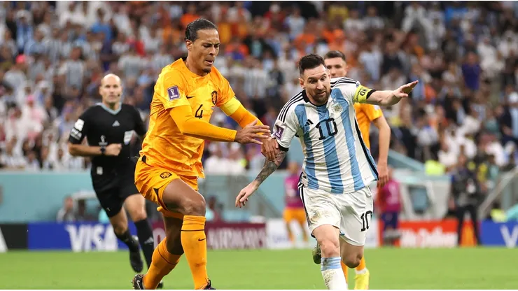 Virgil van Dijk and Lionel Messi
