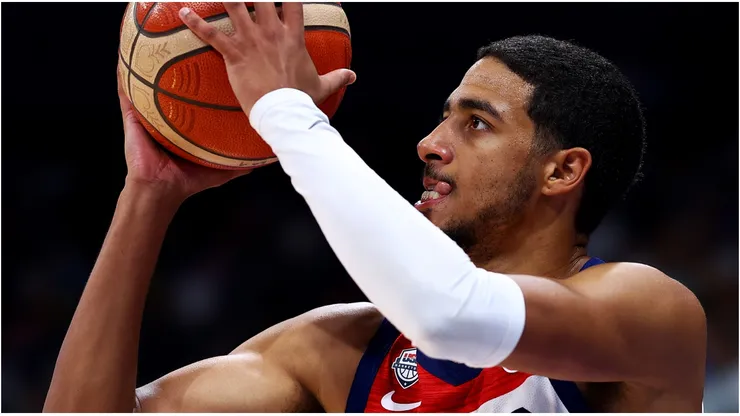 Tyrese Haliburton #4 of the United States