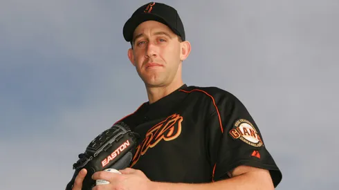 Kirk Rueter of the San Francisco Giants poses for a portrait during the San Francisco Giants Photo Day at Scottsdale Stadium on March 2, 2005.
