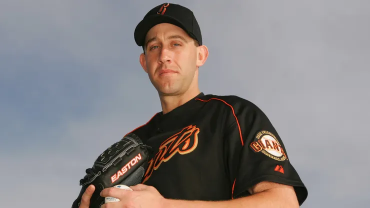 Kirk Rueter of the San Francisco Giants poses for a portrait during the San Francisco Giants Photo Day at Scottsdale Stadium on March 2, 2005.