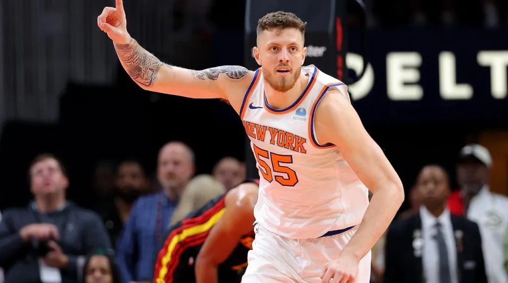 Isaiah Hartenstein #55 of the New York Knicks