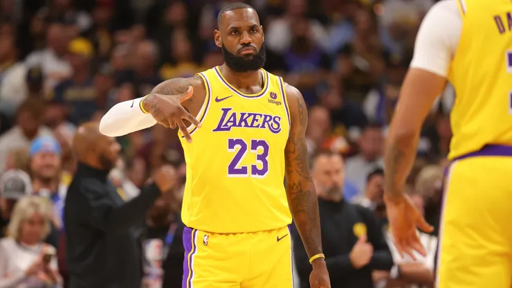 LeBron James #23 of the Los Angeles Lakers