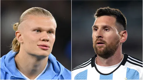 Erling Haaland and Lionel Messi