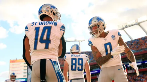 Marvin Jones Jr and Amon-Ra St. Brow of the Detroit Lions