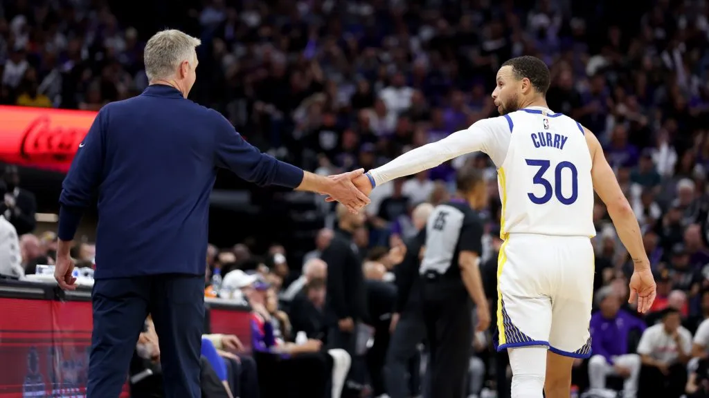 Steve Kerr and Stephen Curry