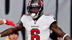 Jones celebrates a touchdown in his latest game