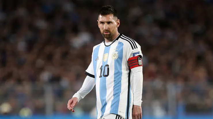 Lionel Messi in action for Argentina
