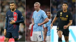 Kylian Mbappe, Erling Haaland and Jude Bellingham