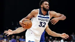 Karl-Anthony Towns #32 of the Minnesota Timberwolves