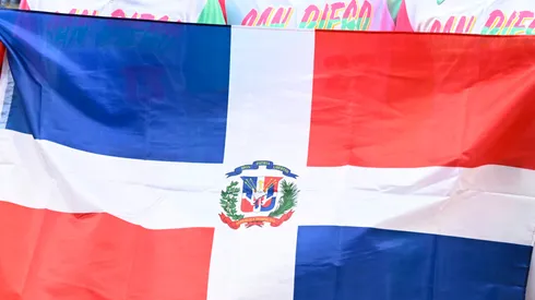 Fans with flag of the Dominican Republic