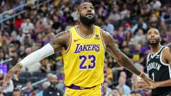 LeBron James #23 of the Los Angeles Lakers