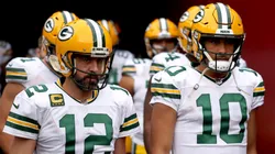 Aaron Rodgers and Jordan Love