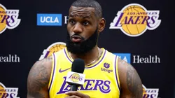 LeBron James #23 of the Los Angeles Lakers