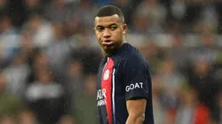 Kylian Mbappe looks on during PSG's loss to Newcastle in October