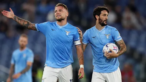 Ciro Immobile and Luis Alberto of SS Lazio