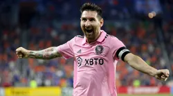 Lionel Messi celebrating an Inter Miami goal