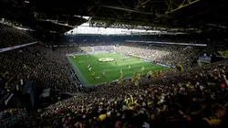 A general view inside the stadium as Borussia Dortmund fans show their support prior to the Bundesliga match between Borussia Dortmund and FC Schalke 04 at Signal Iduna Park on September 17, 2022 in Dortmund, Germany. (Photo by Lars Baron/Getty Images)