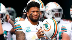 Tua Tagovailoa before the game between the Miami Dolphins and the New England Patriots (NFL 2023)