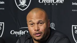 Interim head coach Antonio Pierce of the Las Vegas Raiders