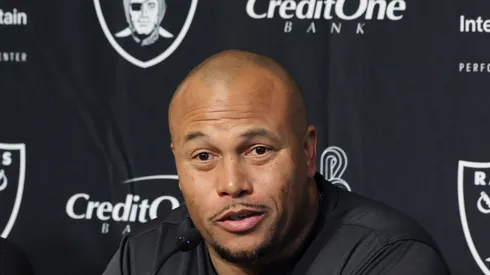 Interim head coach Antonio Pierce of the Las Vegas Raiders