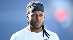 Davante Adams warms up prior to the Raiders vs. Bears game (NFL 2023)