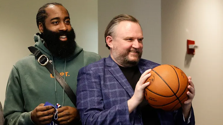 James Harden and Daryl Morey