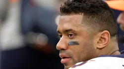 Russell Wilson playing for the Denver Broncos,