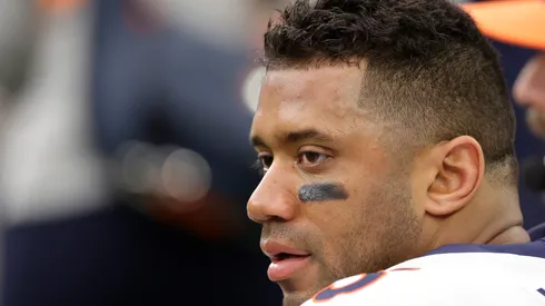 Russell Wilson playing for the Denver Broncos,