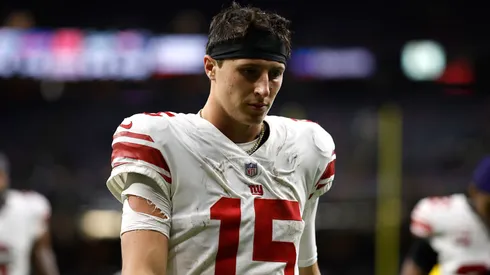 Tommy DeVito playing for the New York Giants.