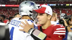 Brock Purdy greeting Dak Prescott after the Cowboys vs 49ers game (October 28,2023)