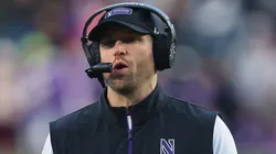 Interim head coach David Braun of the Northwestern Wildcats