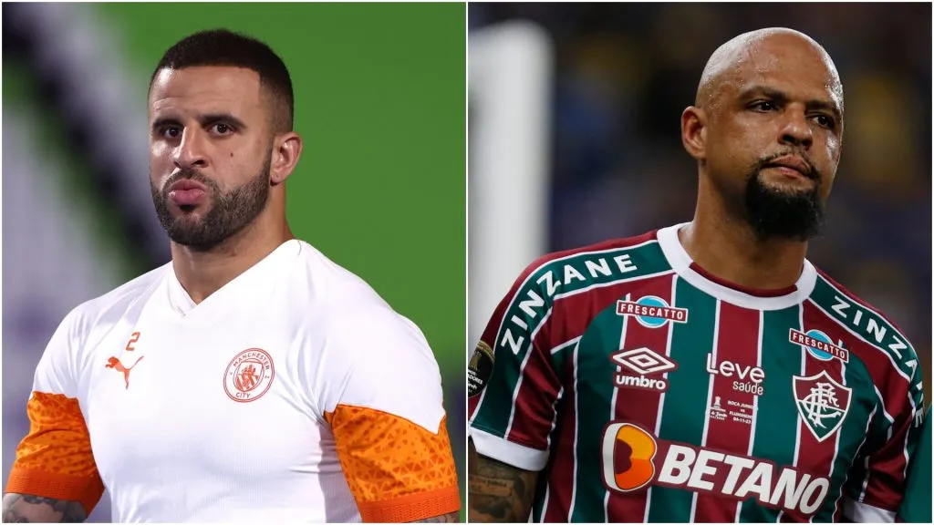 Kyle Walker (left) and Felipe Melo
