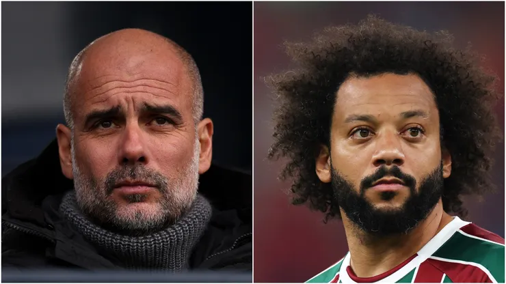 Pep Guardiola and Marcelo