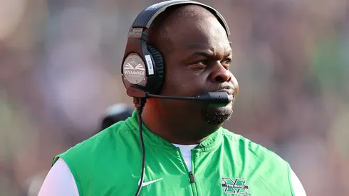 Head coach Charles Huff of the Marshall Thundering Herd