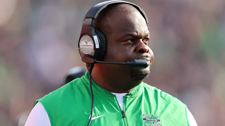 Head coach Charles Huff of the Marshall Thundering Herd
