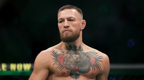 Conor McGregor of Ireland walks in the octagon before his lightweight bought against :Dustin Poirier during UFC 264: Poirier v McGregor 3 at T-Mobile Arena on July 10, 2021 in Las Vegas, Nevada.