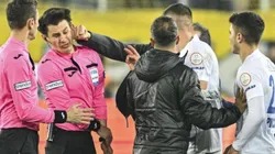 Ankaragucu president Faruk Koca ran onto the pitch and struck match official Halil Umut Meler after his team conceded a 97th-minute equaliser in a 1-1 draw with Caykur Rizespor.