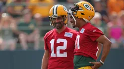 Aaron Rodgers (left) and Jordan Love
