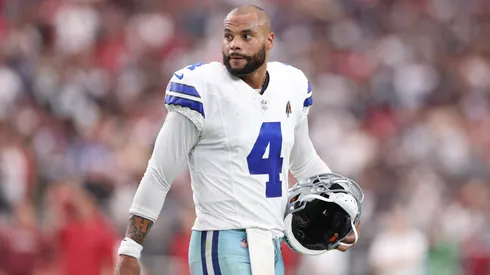 Dak Prescott before a game with the Dallas Cowboys.