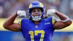 Puka Nacua #17 of the Los Angeles Rams