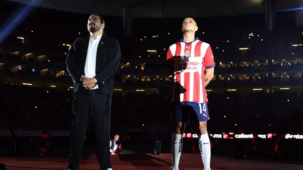 Javier Hernandez is presented to fans during the event to announce his return to Chivas after 13 years at Akron Stadium on January 27, 2024 in Zapopan, Mexico. Chicharito became one of the most popular and important Mexican players during the past decade. Javier Hernandez played in Europe for Manchester United, Real Madrid, Bayer 04 Leverkusen, West Ham United and Sevilla.