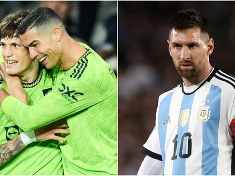 Di Maria encourages Garnacho to celebrate like Messi, not Ronaldo